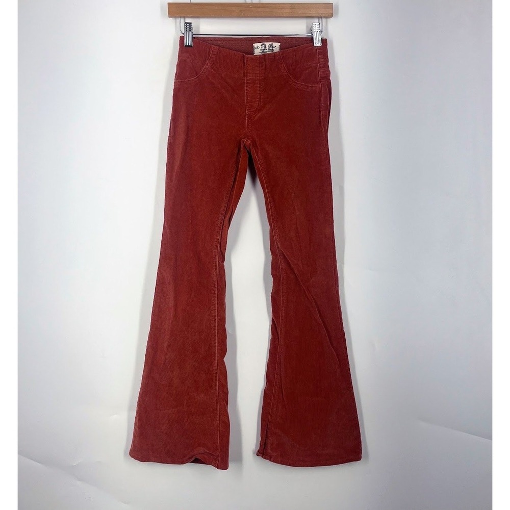 We The Free Free People Penny Pull On Corduroy Flare Pants High Rise Size‎ 24
